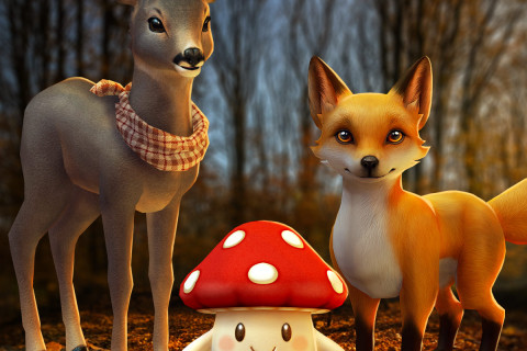 Animais fofos da floresta & acessórios imperdíveis